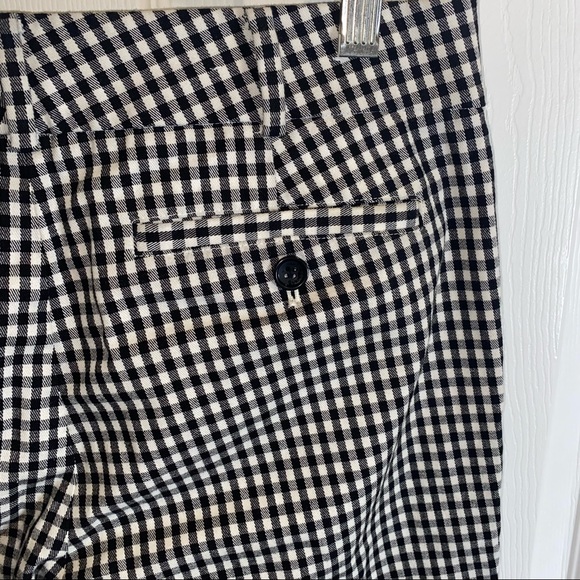 CLUB MONACO BLACK AND WHITE GINGHAM PRINT ANKLE LENGTH STRAIGHT LEG PANTS SIZE 6 - Picture 4 of 8